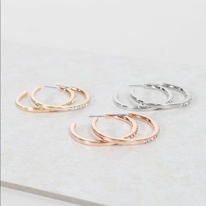 NWOT Studded Hoop Earrings